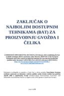 Zaključak o najboljim dostupnim tehnikama (BAT) za proizvodnju gvožđa i čelika