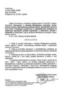 Informacija o saradnji Ministarstva prosvjete, nauke, kulture i sporta i Samostalnog sindikata đačkih i studentskih domova Crne Gore - zaključci