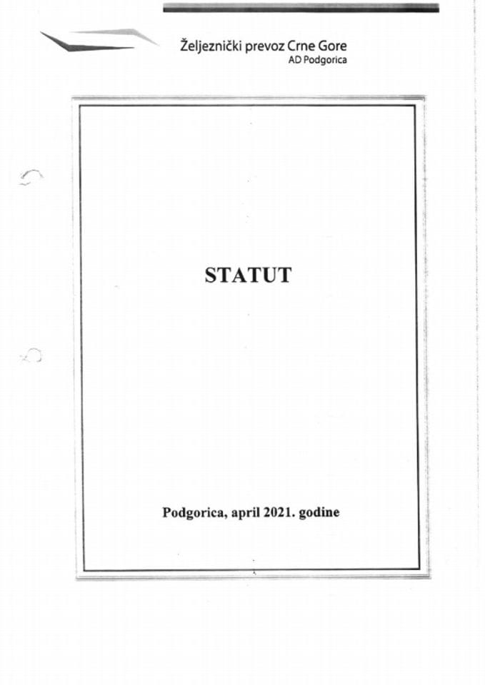 ŽPCG - Statut