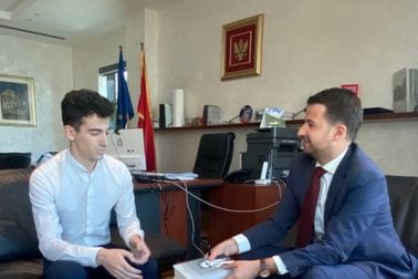 Jakov Milatović sa Matijom Delićem
