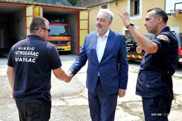 Premijer Krivokapić obišao Službu zaštite i spašavanja Nikšić