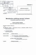 Prijava građenja objekta - 12-3165-1 MINISTARSTVO PROSVJETE
