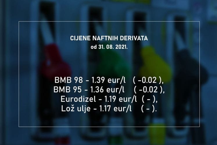 Cijene naftnih derivata 31.08.