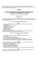 Уредба о начину и поступцима оцјењивања усаглашености производа са прописаним захтјевима