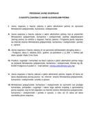 PROGRAM JAVNE RASPRAVE O NACRTU ZAKONA O JAKIM ALKOHOLNIM PIĆIMA