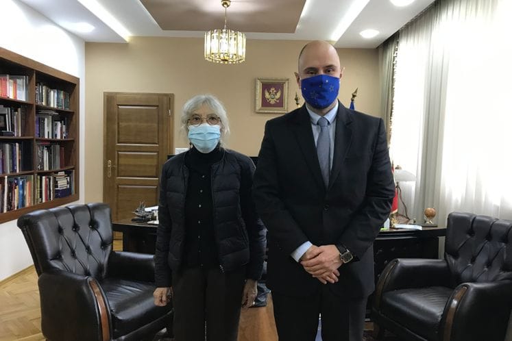 Ministar Radulović primio u oproštajnu posjetu šeficu Misije OEBS-a Mariz Davije