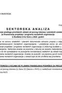 Sektorska analiza za utvrđivanje predloga prioritetnih oblasti od javnog interesa i potrebnih sredstava za finansiranje projekata i programa nevladinih organizacija iz Budžeta Crne Gore u 2022. godini - Saobraćaj, sigurnost i bezbjednost u saobraćaju