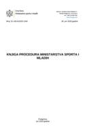 Knjiga procedura Ministarsrva  sporta i mladih