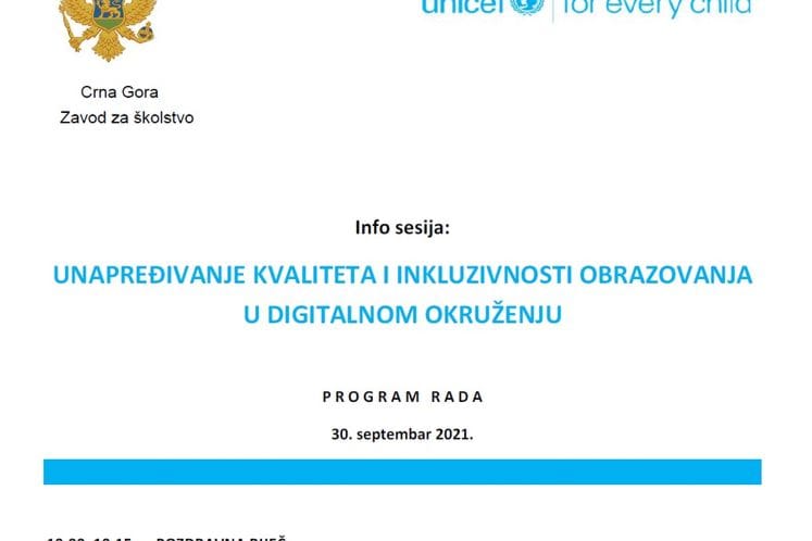 Informativni online sastanak za direktore/direktorice škola