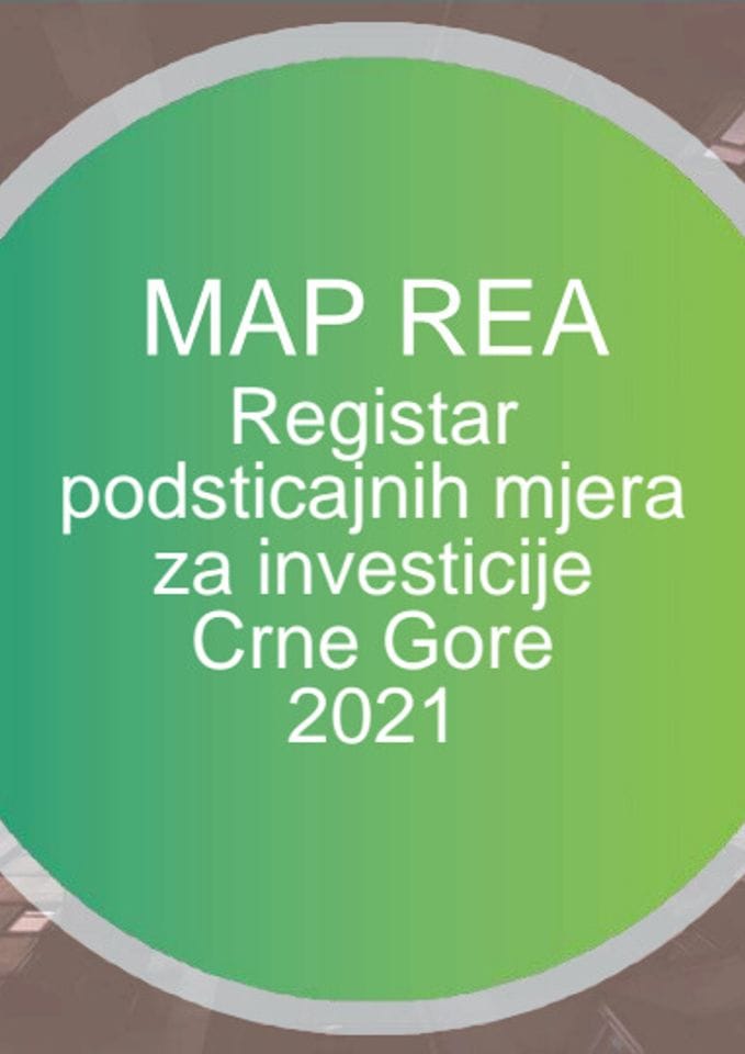 Registar podsticajnih mjera za investicije Crne Gore 2021