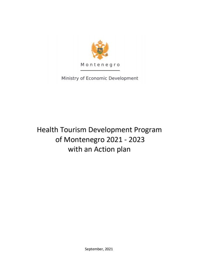 Health Tourism Development Program - Final version sept