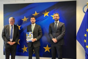 Jakov Milatović sa komesarom Šmitom