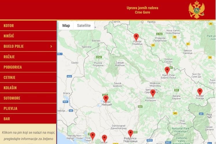 Uprava javnih radova unapređuje transparentnost – objavljeni promotivni film i mapa projekata