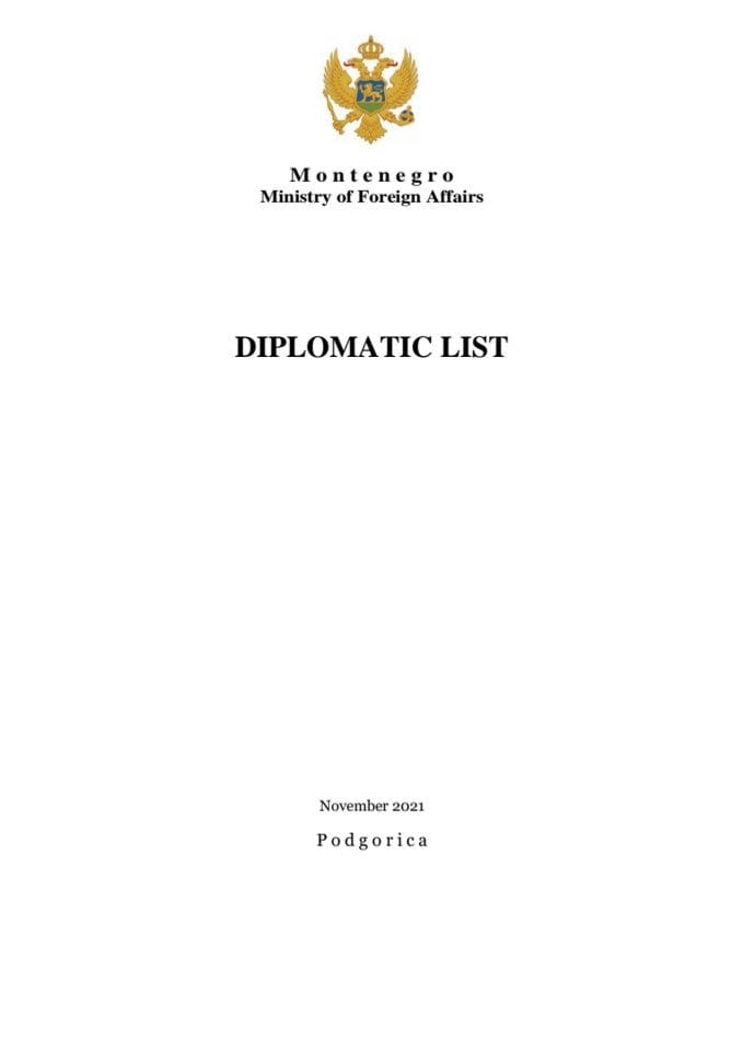 Diplomatic list - November 2021