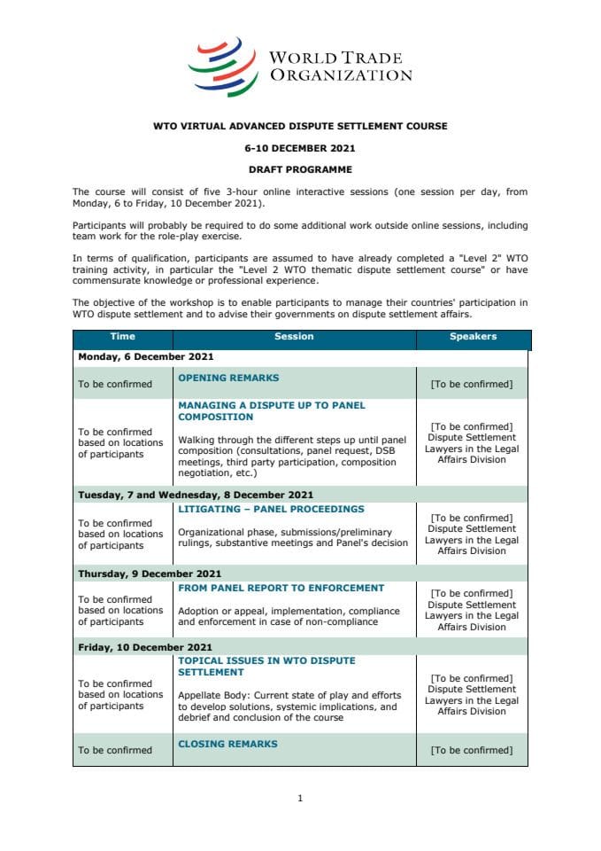 Programme_Advanced Dispute Settlement Course_6-10 December 2021.cleaned