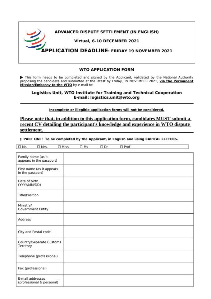  Application Form_Advanced Dispute Settlement Course_6-10 December 2021.cleaned 