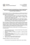 PUBLIC INVITATION TO DOMESTIC AND INTERNATIONAL LAW FIRMS TO SUBMIT BIDS FOR ADVOCACY OF MINISTRY OF ECONOMIC DEVELOPMENT IN ARBITRAL PROCEDURE