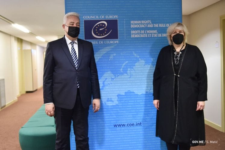 Zdravko Krivokapić - Dunja Mijatović, komesarka Saveta Evrope za ljudska prava