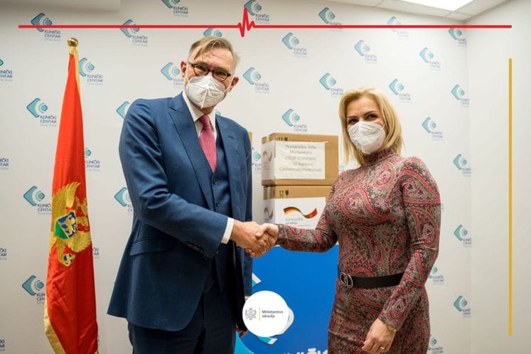 Њемачка донирала Црној Гори најсавременију терапија за почетни стадијум ЦОВИД инфекције