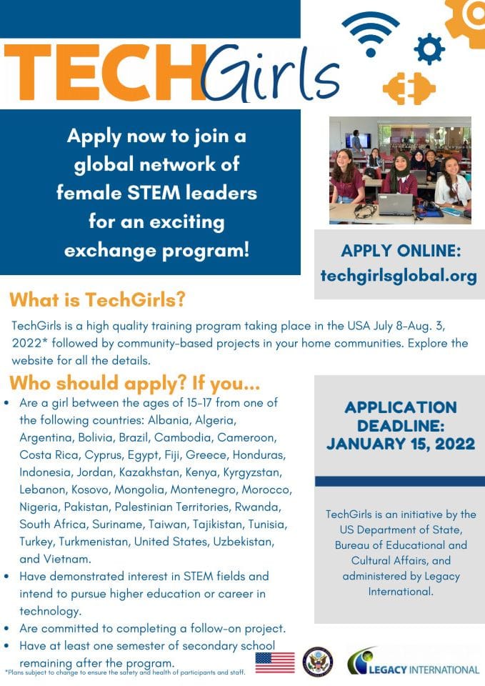 2022 TechGirls Flyer for Distribution 1-pager