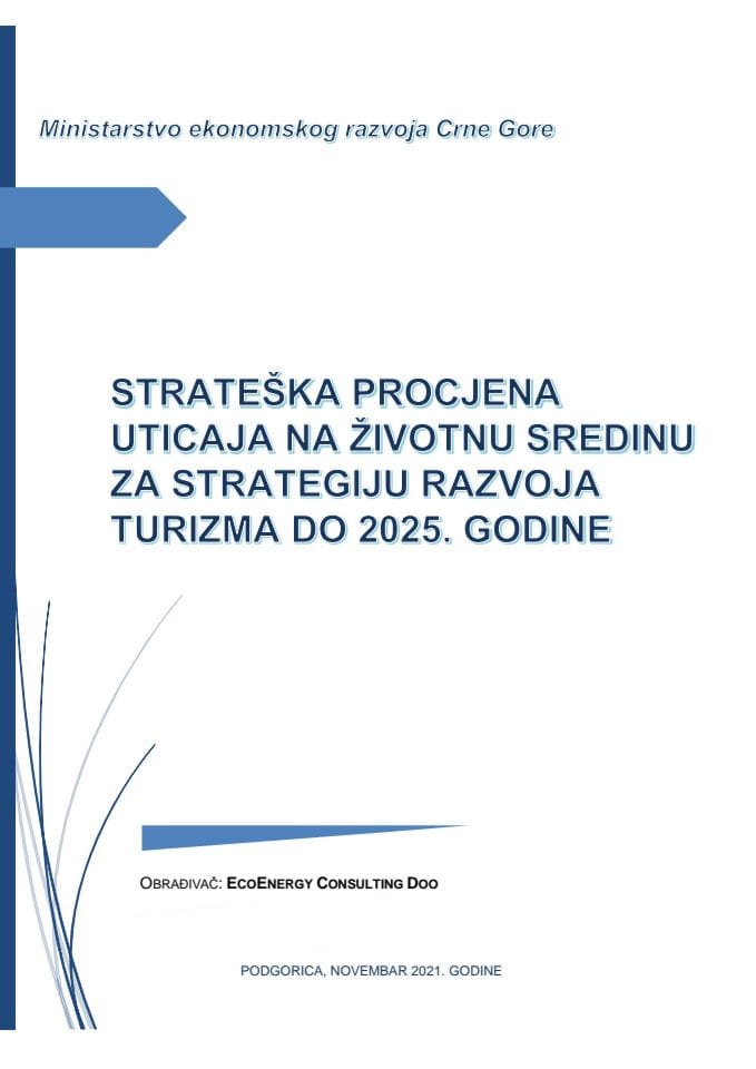Стратешка процјена утицаја -Стратегија развоја туризма до 2025