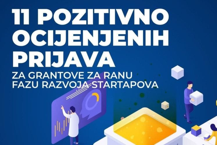 11 позиитно оцијењених пријава за грантове за стартап