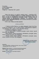 Predlog platforme za učešće delegacije Vlade Crne Gore, na čelu sa ministarkom prosvjete, nauke, kulture i sporta prof. dr Vesnom Bratić, na Ministarskom sastanku, od 7. do 9. decembra 2021. godine, Tirana, Republika Albanija (bez rasprave) - zaključci