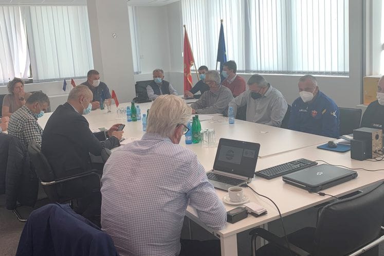 Direktor UJR sa rukovodstvom Prijestonice, FSCG i izvođača radova o izgradnji stadiona na Cetinju