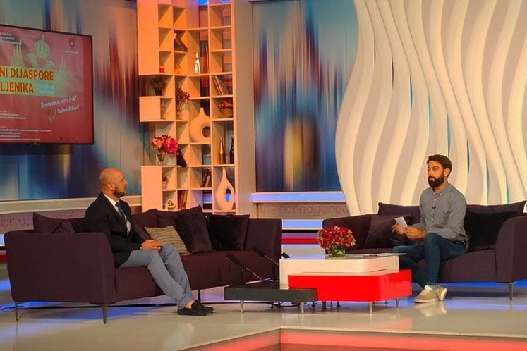 Gostovanje v.d. direktora Uprave za saradnju sa dijasporom-iseljenicima na Jutarnjem programu RTCG – Dobro jutro Crna Goro