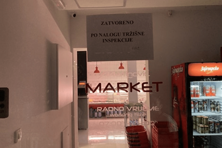 Saopštenje: Tržišna inspekcija zatvorila dvije prodavnice zbog rada nedjeljom