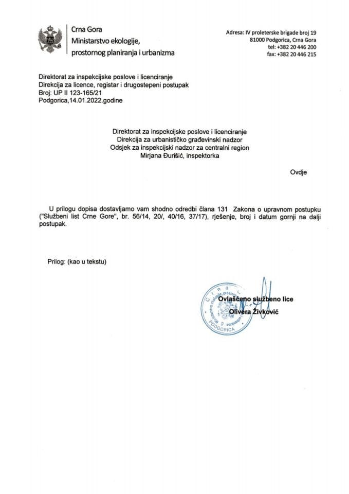 Drugostepeni postupak - UPI 123-153-21 ŽELJKO MIHAILOVIC I SANJA DAMJANAC