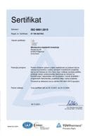 Сертификат ИСО Стандард 9001:2015