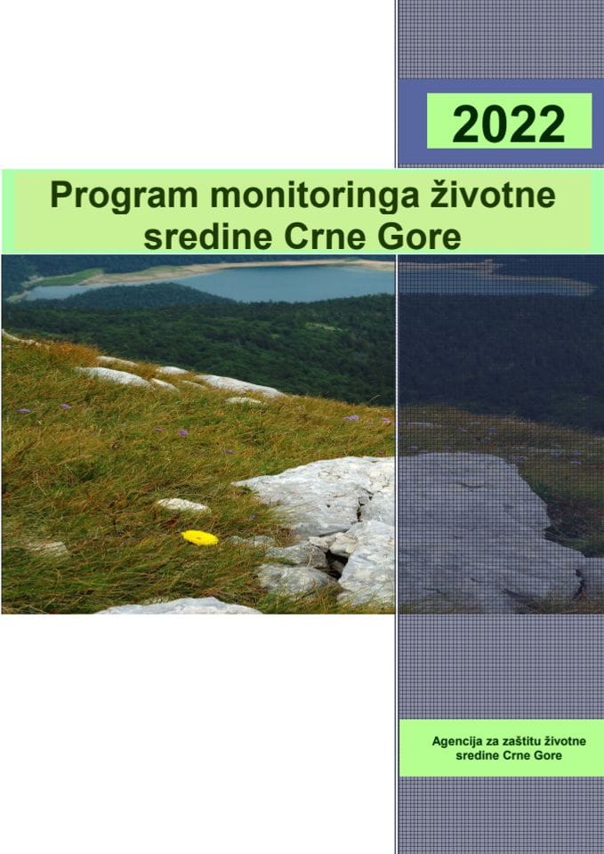 Предлог програма мониторинга животне средине Црне Горе за 2022. годину