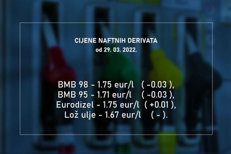 Cijene goriva u naredne dvije sedmice