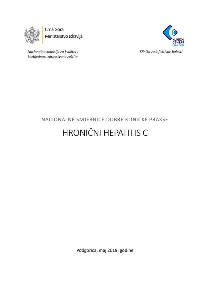 Hronični hepatitis C - smjernice za liječenje