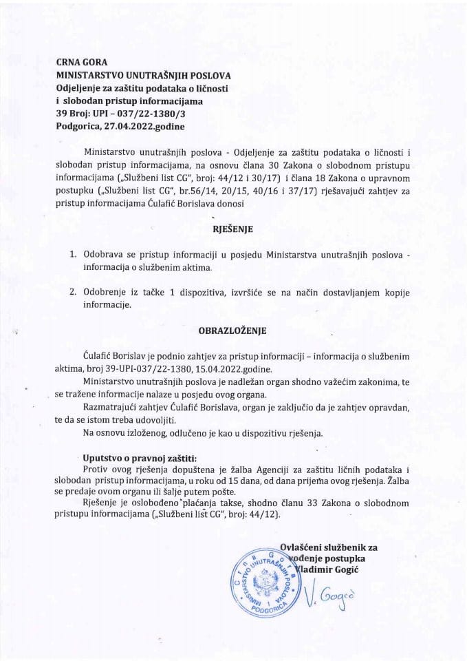 rješenje br. 037/22-1380/3