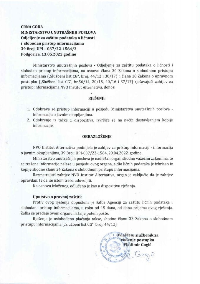 rješenje br.037/22-1564/3