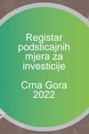 Registar podsticajnih mjera za investicije  2022.