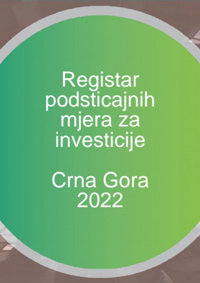 Регистар подстицајних мјера за инвестиције  2022.