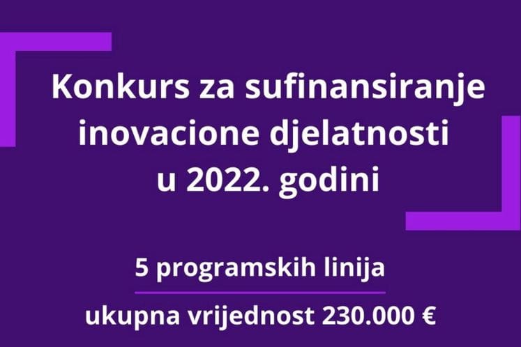 Konkurs za sufinansiranje inovacione djelatnosti u 2022. godini