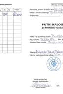 Путни налог Балса Дјикановиц 30.05-04.06 