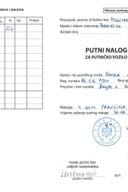 Путни налог Зељко Гвозденовиц 30.05-04.06 