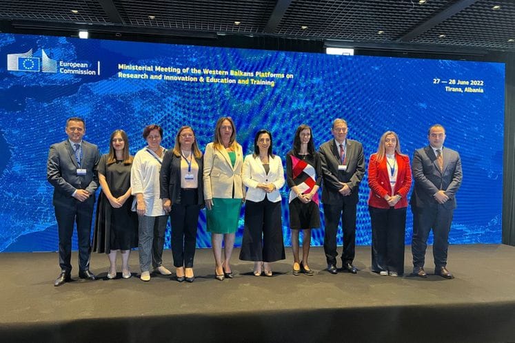 Šćepanović na Ministarskom sastanku Platforme ZB za istraživanje i inovacije u Tirani 28.6.2022.