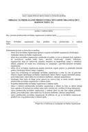 Obrazac za predlaganje predstavnika nevladine organizacije u Radnom tijelu