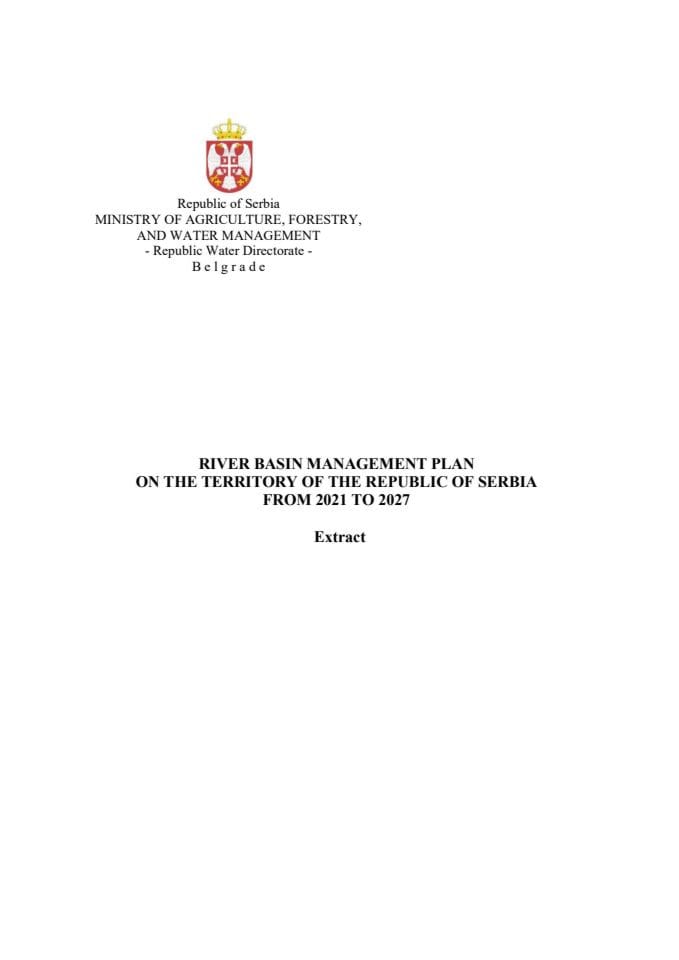 Prekogranične konsultacije za izveštaj o strateškoj procjeni uticaja plana upravljanja vodama na teritoriji Republike Srbije za period 2021-2027. godine na životnu sredinu - RBMP_Summary