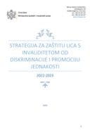 Predlog strategije za zaštitu lica sa invaliditetom od diskriminacije i promociju jednakosti za period 2022-2027 s Predlogom akcionog plana za 2022-2023. godinu