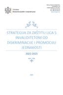 Strategija za zaštitu lica sa invaliditetom od diskriminacije i promociju jednakosti za period 2022-2027