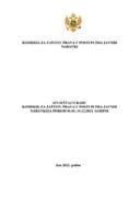 Izvještaj o radu Komisije za zaštitu prava u postupcima javnih nabavki za period 1.1. – 31.12. 2021. godine (bez rasprave)