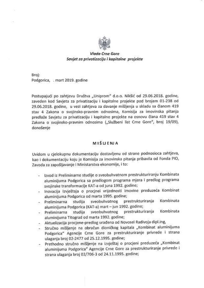 “Uniprom” d.o.o – Nikšić
