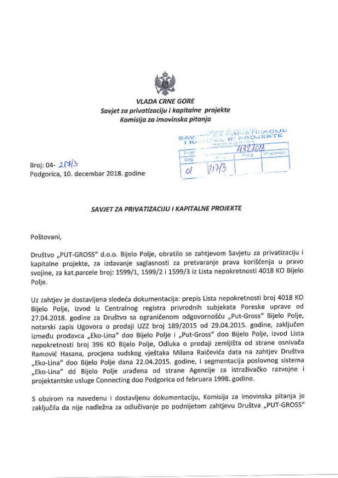 „PUT – GROSS“ d.o.o – Bijelo Polje